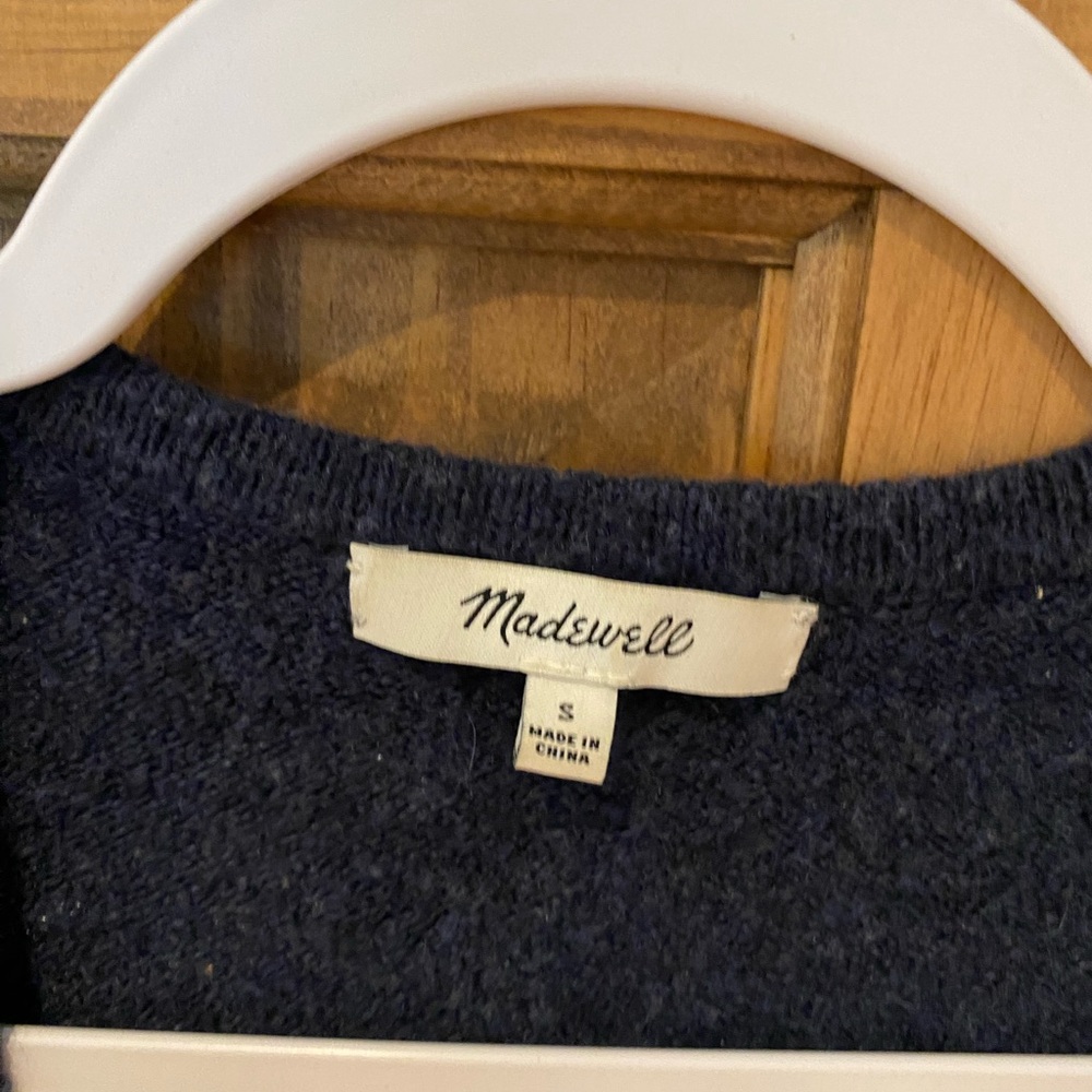 Madewell navy long cardigan- merino & alpaca wool - Picture 3 of 3
